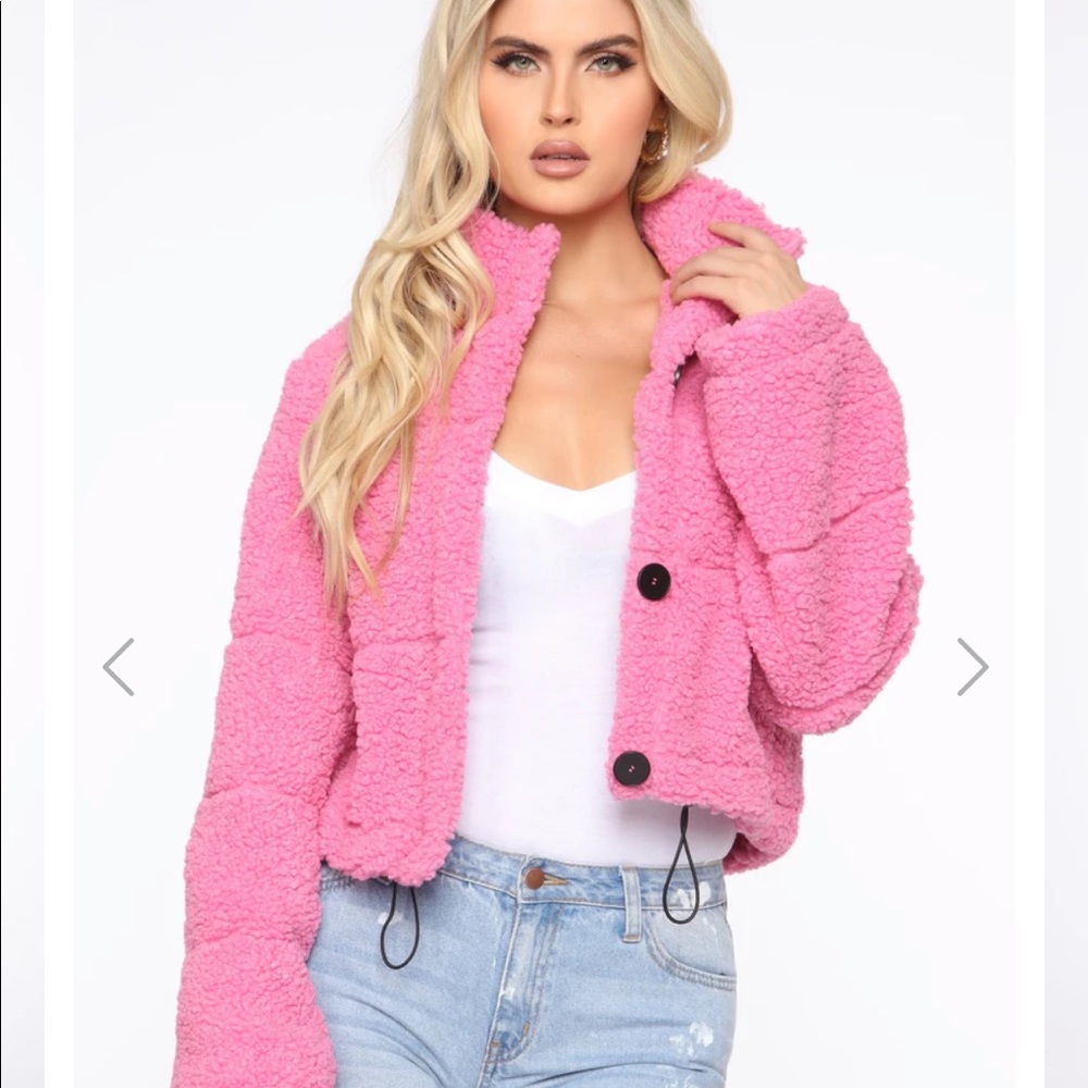 Pink Fuzzy Jacket. Brand new never worn